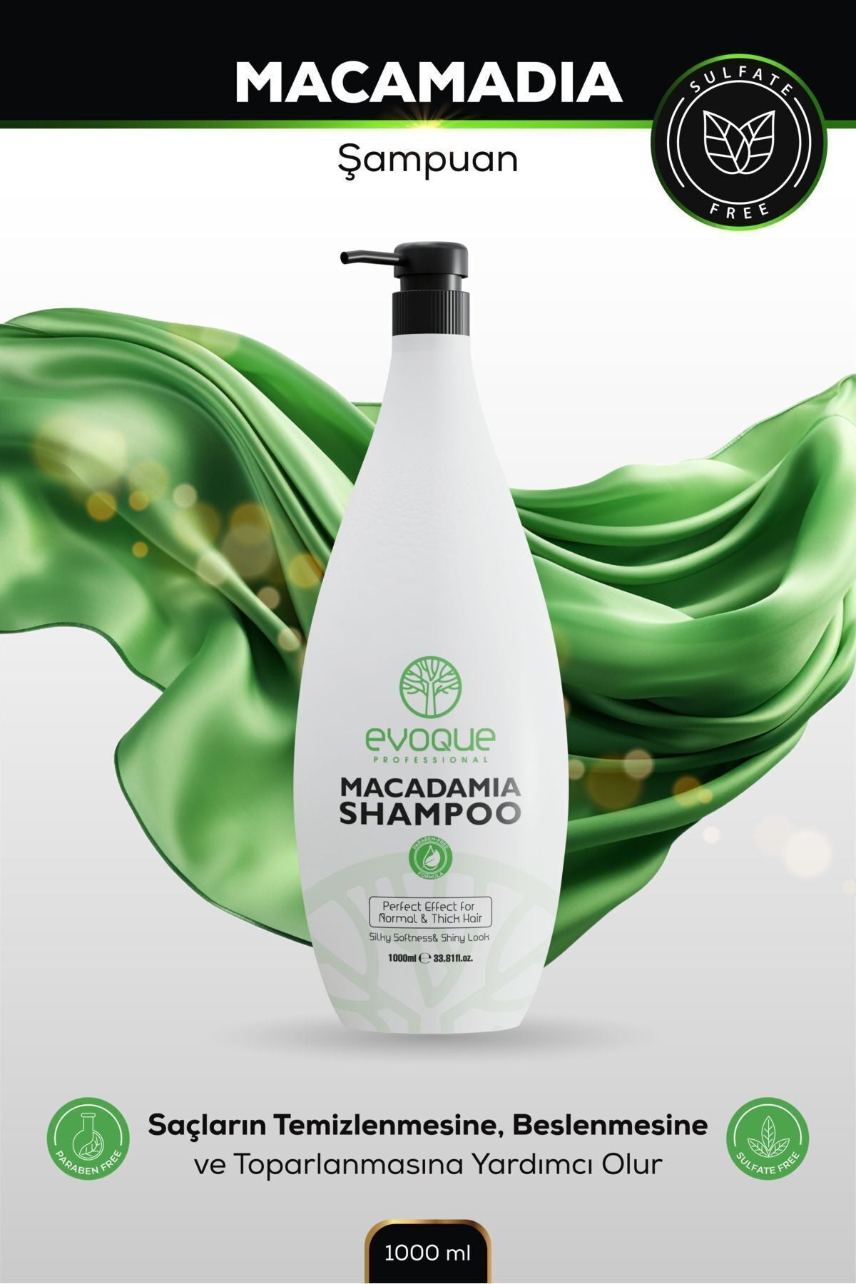 Evoque Macamadia Şampuan 1000 ml