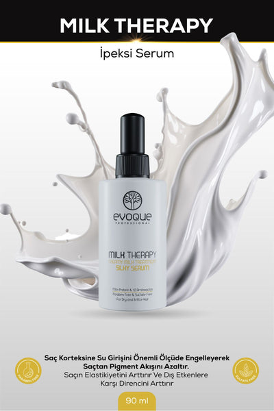 Evoque Milk Therapy Silky Saç Serumu, Ipeksi Saçlar Için 90 ml