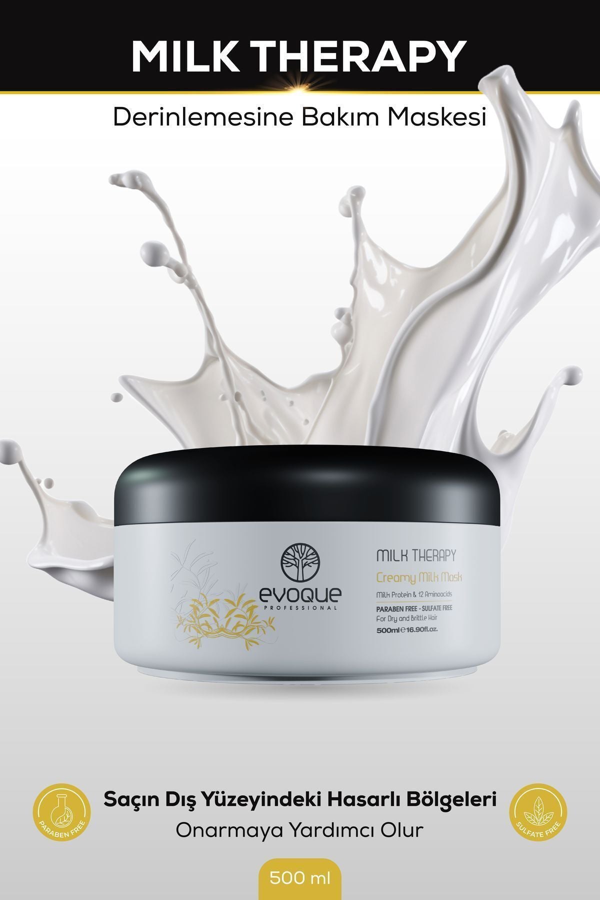 Evoque Milk Therapy Derinlemesine Bakım Maskesi 500ml
