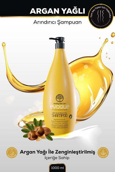 Evoque Saç Rengi Koruyucu Arındırıcı Şampuan, Argan Yağı Ve Zeytin Yağı Içerir, Parabensiz-sülfatsız,1000ml