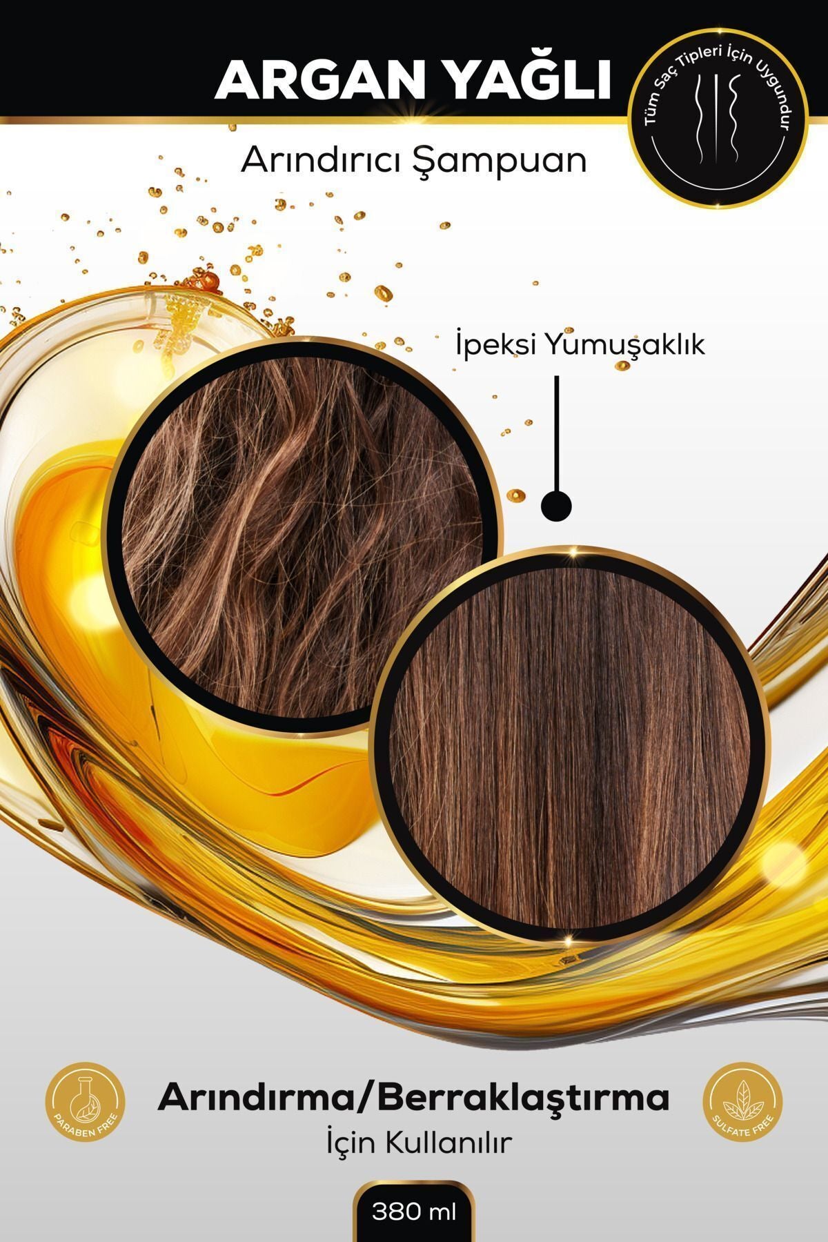 Evoque Saç Rengi Koruyucu Arındırıcı Şampuan, Argan Yağı Ve Zeytin Yağı Içerir, Parabensiz-sülfatsız,380 ml