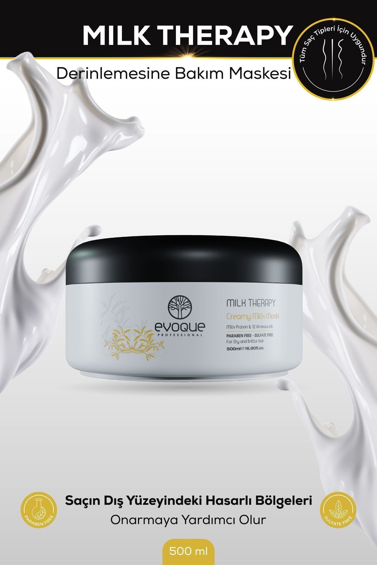 Evoque Milk Therapy Derinlemesine Bakım Maskesi 500ml