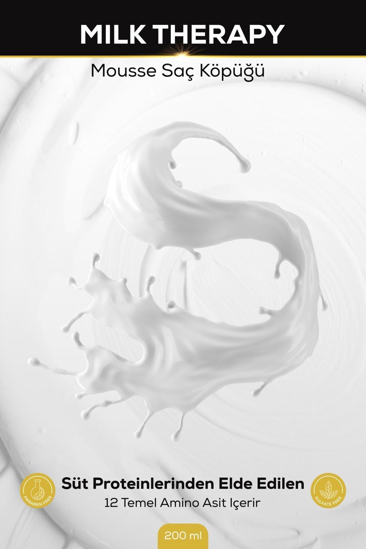 Evoque Milk Therapy Mousse Saç Köpüğü, Süt Proteini Ve 12 Aminoasit Içerir, Doğal Bakım, Parabensiz, 200ml