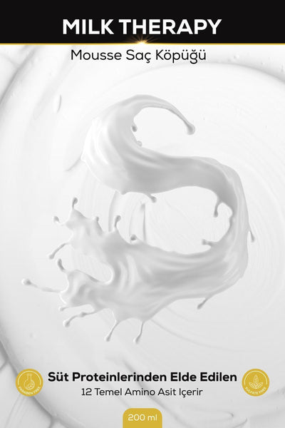 Evoque Milk Therapy Mousse Saç Köpüğü, Süt Proteini Ve 12 Aminoasit Içerir, Doğal Bakım, Parabensiz, 200ml