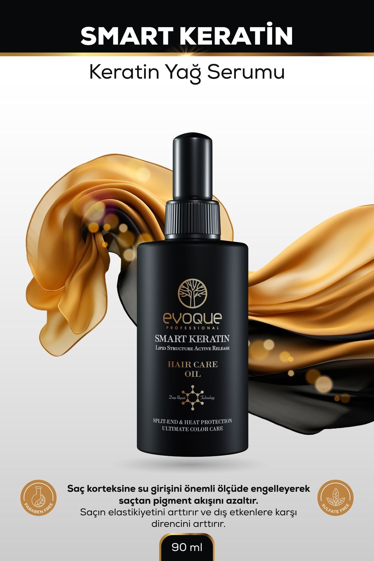 Evoque SMART KERATIN HAIR SERUM 90 ML.