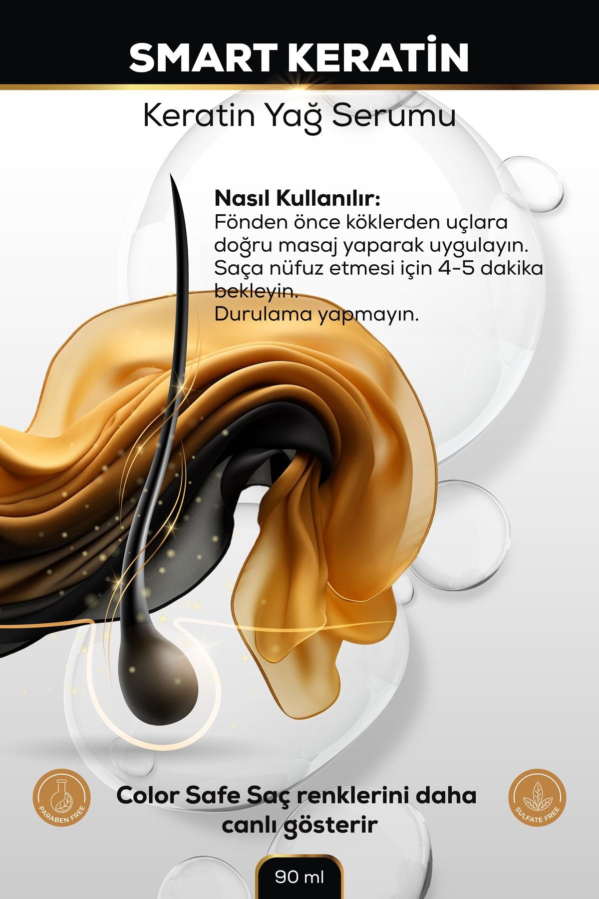 Evoque SMART KERATIN HAIR SERUM 90 ML.